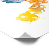 Einzigartige Hummingbird Alkohol Tinte drucken Poster (Ecke)