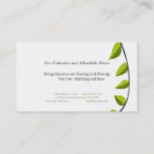 Einzigartige im Garten Visitenkarte (Rückseite)