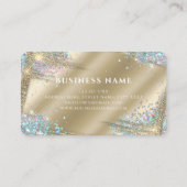 Einzigartige Imitate Gold Holographic Glitzer Mode Visitenkarte (Rückseite)