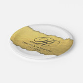 Einzigartige Imitats, die sich durch den Riss abdr Pappteller (Schrägansicht)