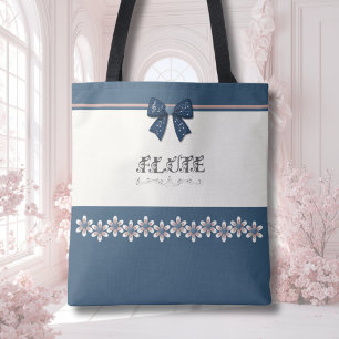 Einzigartige Indigo Blaue Bogenflöten-Musik-Tasche Tasche
