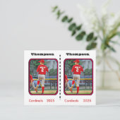 Einzigartige individuell anpassbare Baseballkarte Postkarte (Stehend Vorderseite)