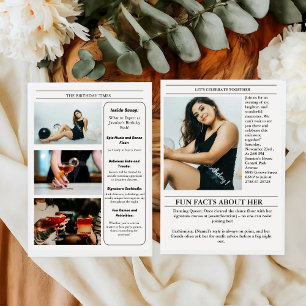 Einzigartige Infografik zum Geburtstagsprogramm de Einladung