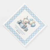 Einzigartige Jungen-Geburtstags-Servietten Teddybä Serviette (Ecke)