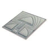 Einzigartige Keramik Tile - Art Nouveau Gray Patte Fliese (Seite)