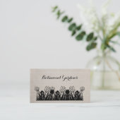 Einzigartige Khaki Linen sehen florale Visitenkart Visitenkarte (Stehend Vorderseite)