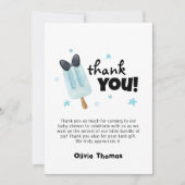 Einzigartige Kinderdusche für den Pop Dankeskarte (Vorderseite)