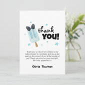 Einzigartige Kinderdusche für den Pop Dankeskarte (Stehend Vorderseite)