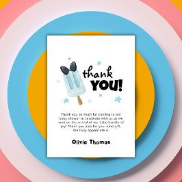 Einzigartige Kinderdusche für den Pop Dankeskarte