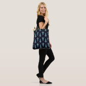 Einzigartige Klassik-Look Blue Glow Gem Print Tasche (Am Model)