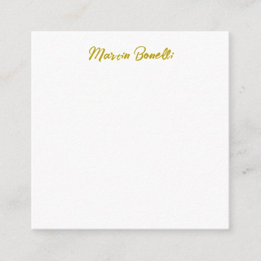 Einzigartige klassische, einfache Gold-Farbnamenka Begleitkarte (Vorderseite)