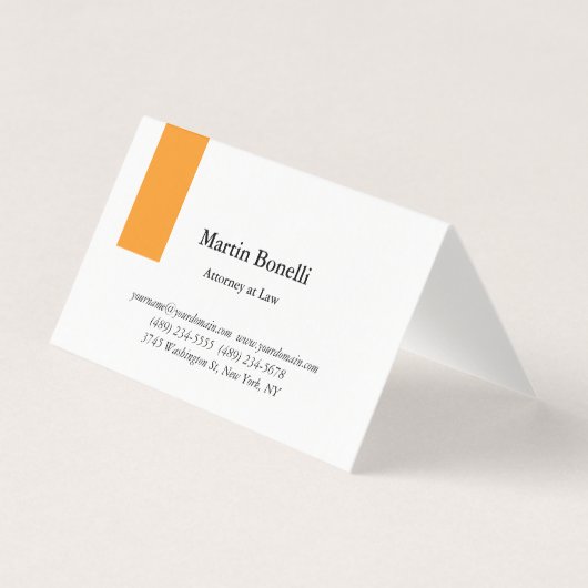 Einzigartige klassische, einfache Orange- und Weiß (Vorderseite)