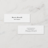 Einzigartige, klassische, einfache Schwarz-weiße L Mini Visitenkarte (Vorne/Hinten)