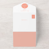 Einzigartige Korallenhochzeit All In One Einladung (Außenbereich)