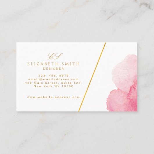 Einzigartige Korallenpfirsichfarben Moderne Visitenkarte (Rückseite)