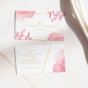 Einzigartige Korallenpfirsichfarben Moderne Visitenkarte
