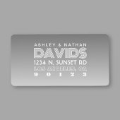 Einzigartige kreative graue Ombre-Rücksendeadresse Adressaufkleber