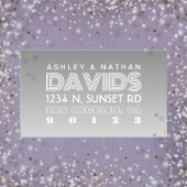 Einzigartige kreative graue Ombre-Rücksendeadresse Rechteckiger Aufkleber