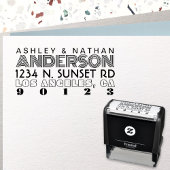 Einzigartige, kreative Layoutstile Moderne Adresse Permastempel