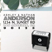 Einzigartige, kreative Layoutstile Moderne Adresse Permastempel