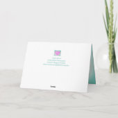 Einzigartige Krebsförderung rosa Herzkarte Karte (Rückseite)