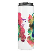 Einzigartige, kühne, farbenfrohe Spritzer in Wasse Thermosbecher (Rückseite)