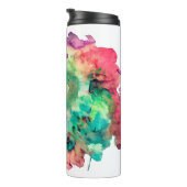 Einzigartige, kühne, farbenfrohe Spritzer in Wasse Thermosbecher (Nach rechts gedreht)