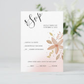 Einzigartige Kunst Terracotta RSVP Karte (Stehend Vorderseite)