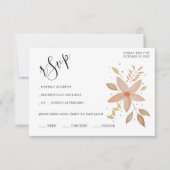 Einzigartige Kunst Terracotta RSVP Karte (Vorderseite)