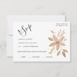 Einzigartige Kunst Terracotta RSVP Karte