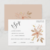 Einzigartige Kunst Terracotta RSVP Karte (Vorne/Hinten)