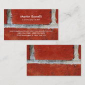 Einzigartige, künstlerisch orangefarbene Wand, zei Visitenkarte (Vorne/Hinten)