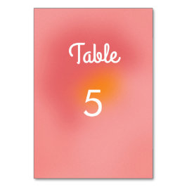 Einzigartige Künstlerische Retro-glänzende Rosa-Or Tischnummer