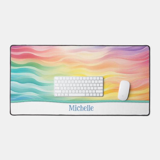 Einzigartige Kunstrasenbogen-Schreibtischmatte Schreibtischunterlage (Tastatur & Maus)