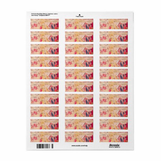 Einzigartige Labels für Sie mit abstraktem Design (Vorne)