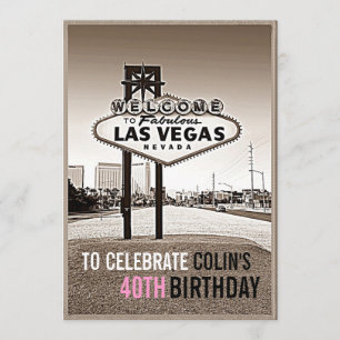 Einzigartige Las Vegas Geburtstagsparty-Einladung Einladung