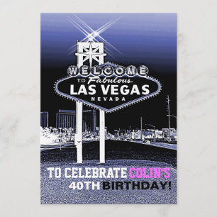 Einzigartige Las Vegas Geburtstagsparty-Einladung Einladung