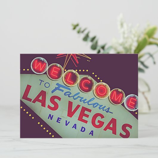 Einzigartige Las Vegas Hochzeit formelle Einladung (Stehend Vorderseite)
