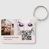 Einzigartige Lash Expert Logo Business Card mit QR Schlüsselanhänger (Vorderseite)