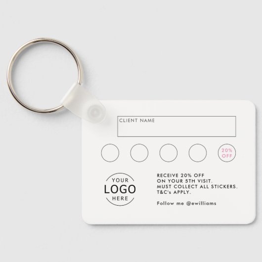 Einzigartige Lash Expert Logo Business Card mit QR Schlüsselanhänger (Rückseite)