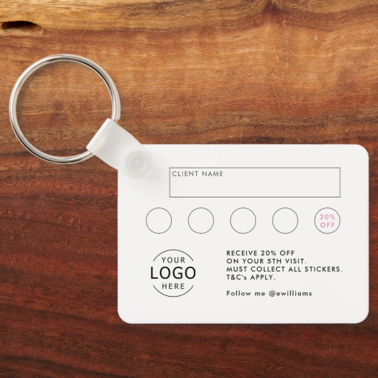 Einzigartige Lash Expert Logo Business Card mit QR Schlüsselanhänger (Rückseite)