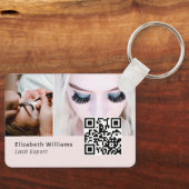Einzigartige Lash Expert Logo Business Card mit QR Schlüsselanhänger (Vorderseite)