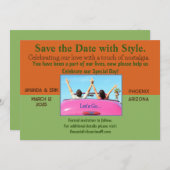 Einzigartige, Lässige Save the Date Einladung mit  (Vorne/Hinten)