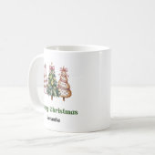 Einzigartige Leopard-Weihnachtsbäume Personalisier Kaffeetasse (Vorderseite Links)