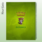 Einzigartige Leopard Whimsical Kitty Character Cat Notizblock