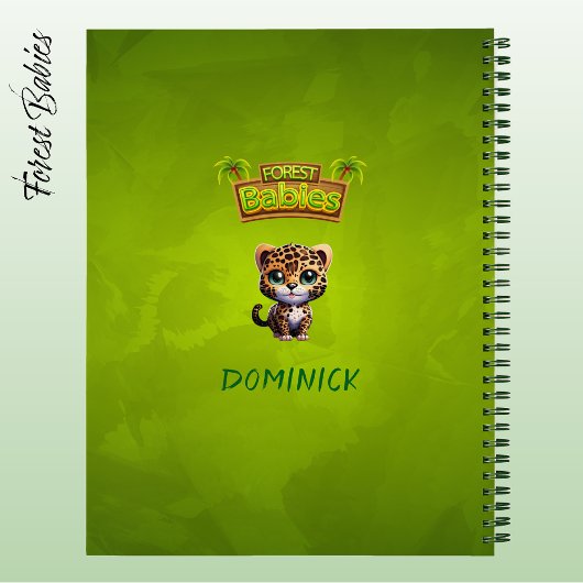 Einzigartige Leopard Whimsical Kitty Character Cat Notizblock