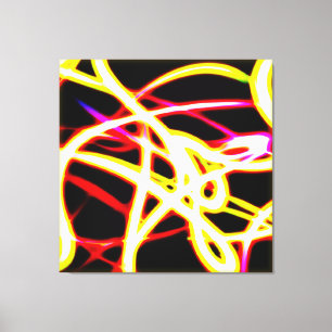 Einzigartige leuchtende Neonmuster. Jetzt kaufen Leinwanddruck