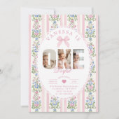 Einzigartige Liebe Shack 1. Geburtstag Foto Collag Einladung (Vorderseite)