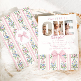 Einzigartige Liebe Shack 1. Geburtstag Foto Collag Einladung