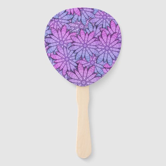 Einzigartige Lila Blume Fächer (Vorderseite)